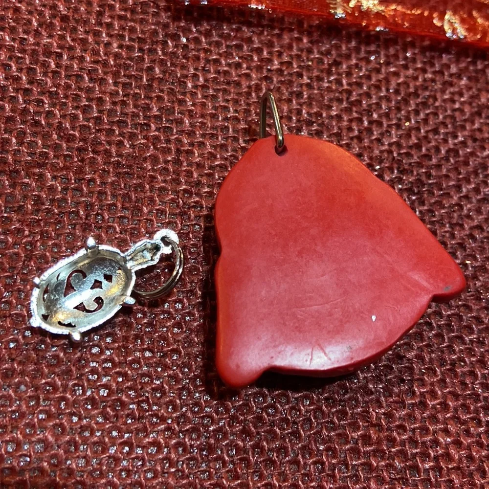 - 🏮- lucky Buddha carved red cinnabar stone healing Luck abundance tortois… - Picture 8 of 11